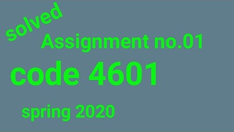 aiou solved Assignment code 4601 spring 2020