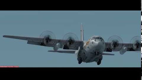 P3D V4.3 LockHeed C130 landing