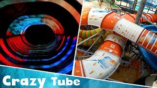 Water Slide with Special Effects!! Crazy Tube at Aquapalace [Onslide POV]