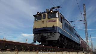 JR貨物　EF65 2139号機が牽引する84ﾚ貨物列車を城東貨物線神崎川橋梁で撮影（R1.8.9)