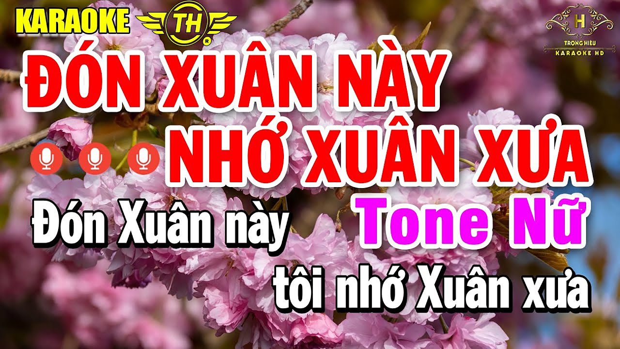 Đón Xuân Này Nhớ Xuân Xưa Karaoke Tone Nữ ( Cm ) Nhạc Xuân 2025 | Trọng Hiếu