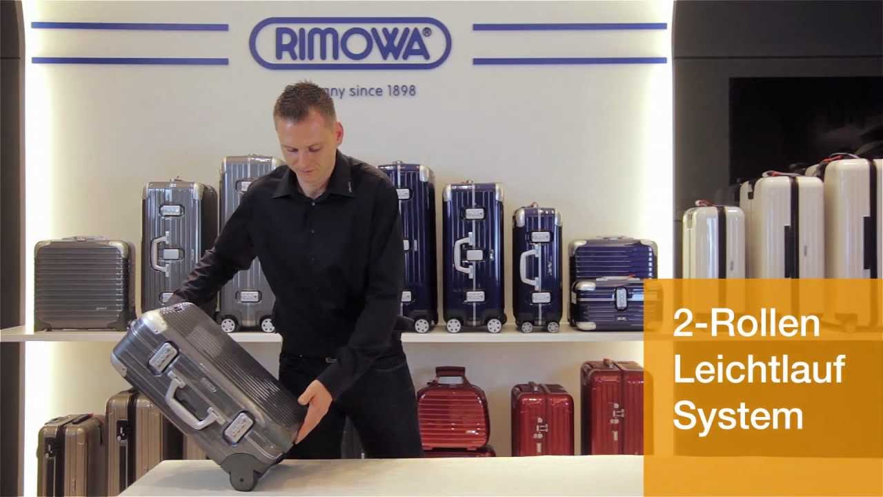 Das Rimowa Leichtlauf System (2 Rollen) am Rimowa Trolley