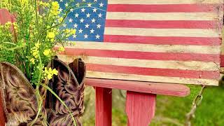 DIY Patriotic Americana home decor American flag