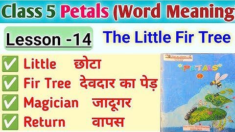 Class-5  Petals ( English ) | Lesson 14 The Little Fir Tree | Word Meanings | UP BOARD |