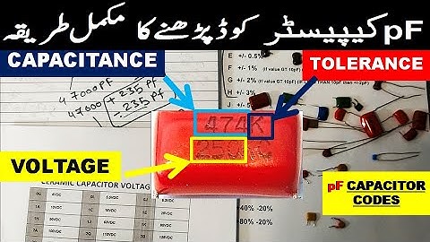 {276} How to Read pf Ceramic Capacitor Value From Code, Voltage, Capacitance, Tolerance