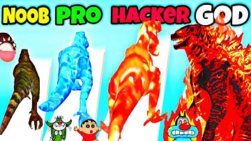 NOOB vs PRO vs HACKER In KAIJU RUN With SHINCHAN OGGY And CHOP #noob #pro#hacker #shinchan #chop
