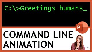 Command Line with Blinking Cursor Animation Effect in PowerPoint | Green and Black Computer Console