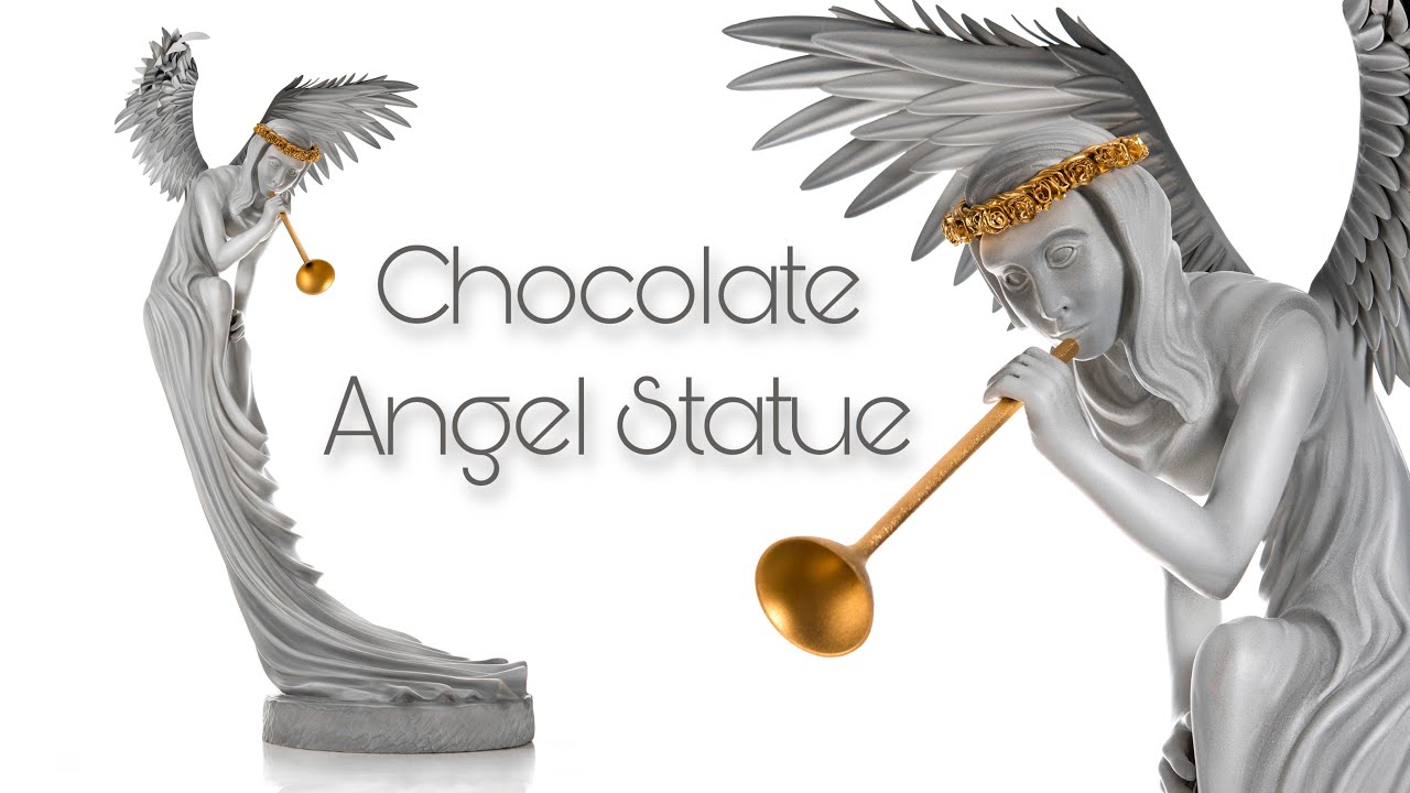 ⁣Chocolate Angel Statue!