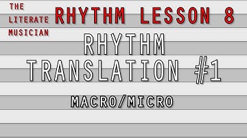 Rhythm Lesson 8 - Rhythm Translation #1