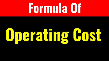 Formula Of Operating Cost-Class Series