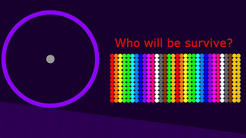 Full Option Purple (Aesthetic Particles, Circle Monster, The Team) Marble Survival Race in Algodoo