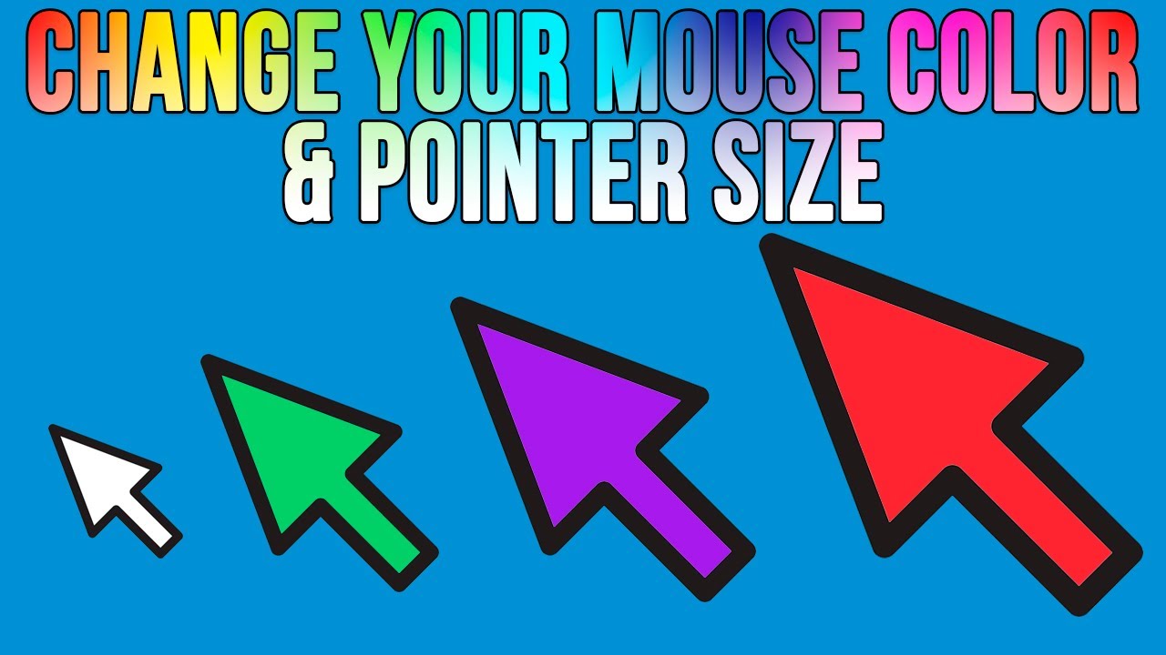 How to customize the size, shape, and color of your mouse pointer