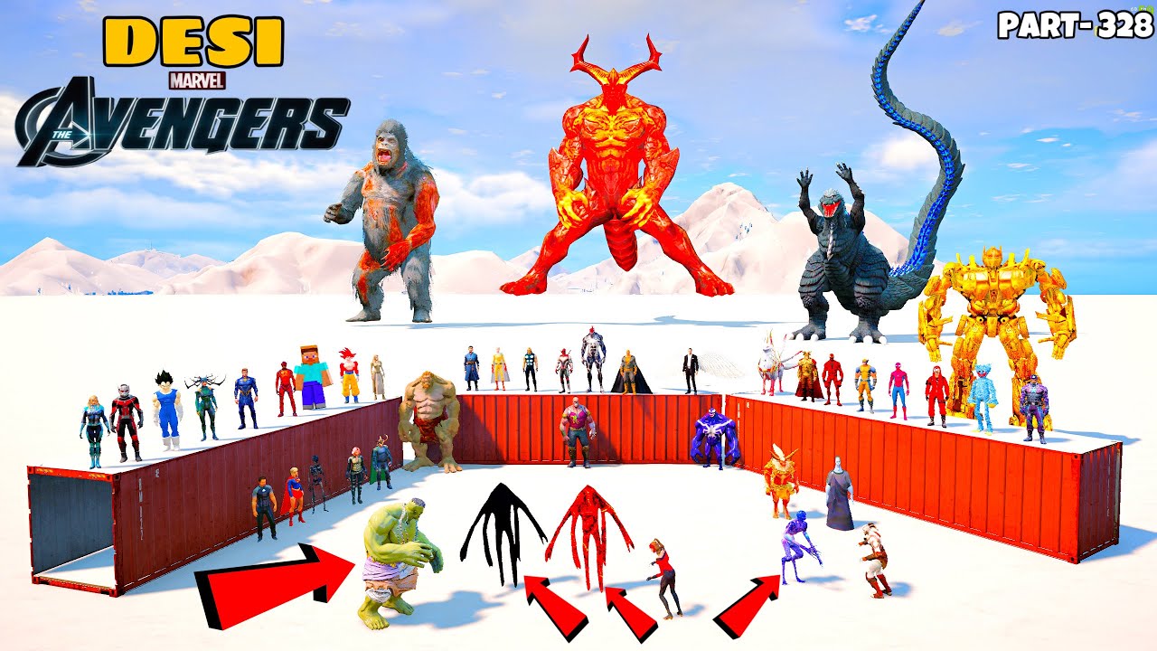 DESI Avengers and ELEMENTAL Hulk Found Hidden PARALLAX and Kratos Beat Legendary GOD in GTA 5 |