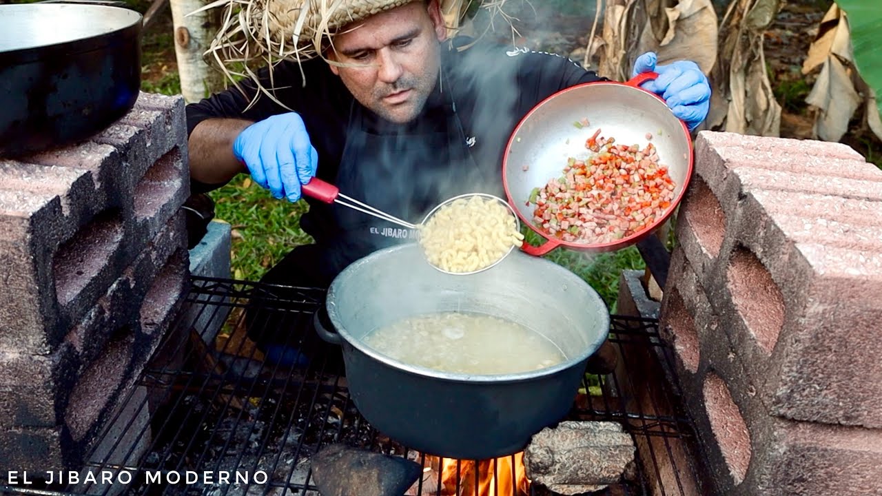 ENSALADA DE CODITOS EN EL FOGON COMO LA HACIAN NUETRAS ABUELAS TRADICIONAL DE PUERTO RICO EN NAVIDAD
