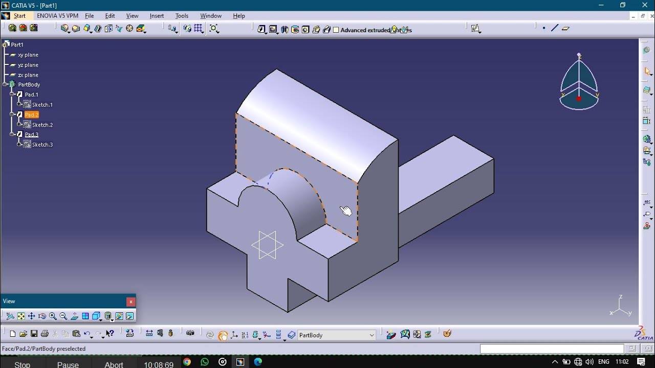 #catia basic part modeling tutorial #2 - YouTube