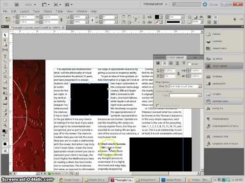 InDesign CS5, magazine layout, part4, page2