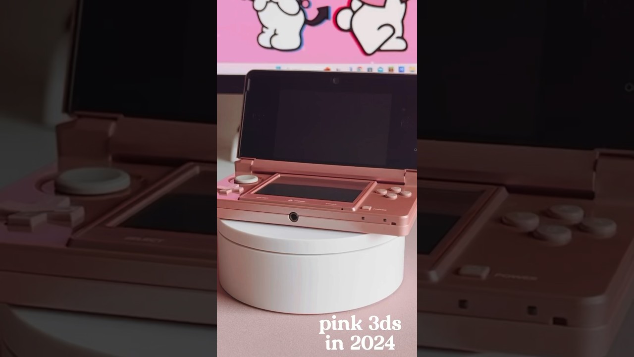 i bought a pink 3ds in 2024 💗🌸💞 