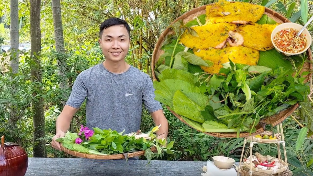 How to make original Vietnamese crispy pancakes with sweet and sour fish sauce BANH XEO YouTube