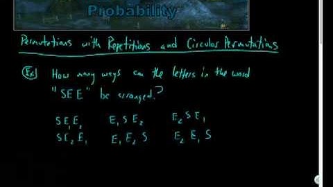 Permutations with Repetitions and Circuluar Permutations