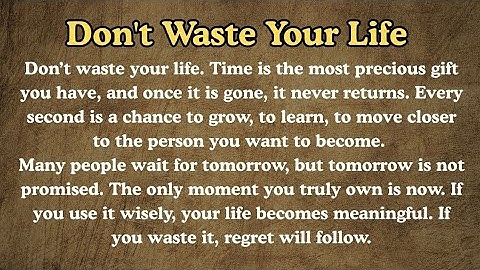 Verspil je leven niet || Leer Engels door motivatie 🔥 || Graded Reader || Luistervaardigheid ✅️