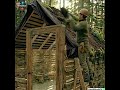 Timelapse building a beautiful wooden house in the forest