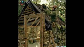 Timelapse building a beautiful wooden house in the forest