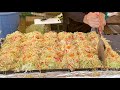 street food japan - hiroshima type okonomiyaki お好み焼き