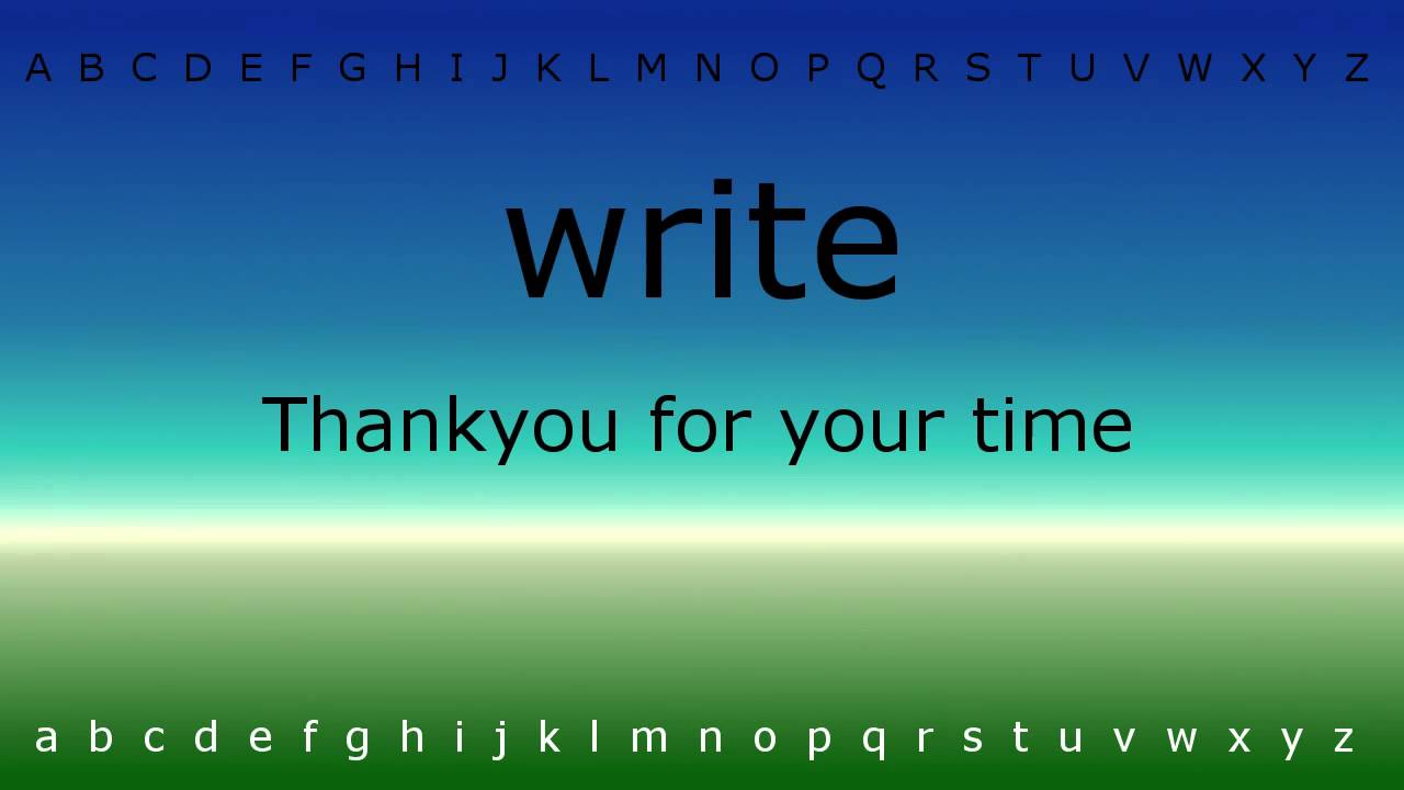 Here I will show you how to pronounce 'write' with Hazel YouTube