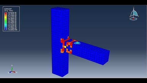 Simulation concrete beam-column joint under cyclic loading in Abaqus-Damage analysis