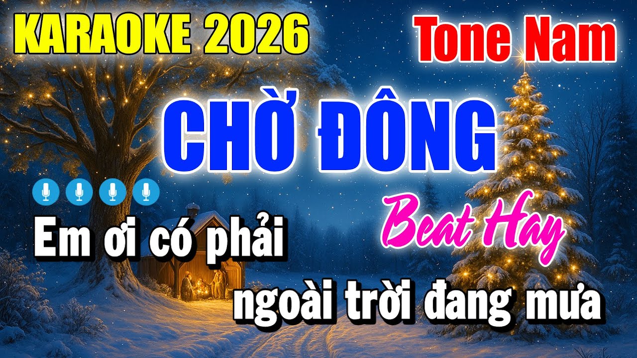 Karaoke Chờ Đông Tone Nam | Nhạc Sống Trữ Tình | Karaoke Thanh Duy