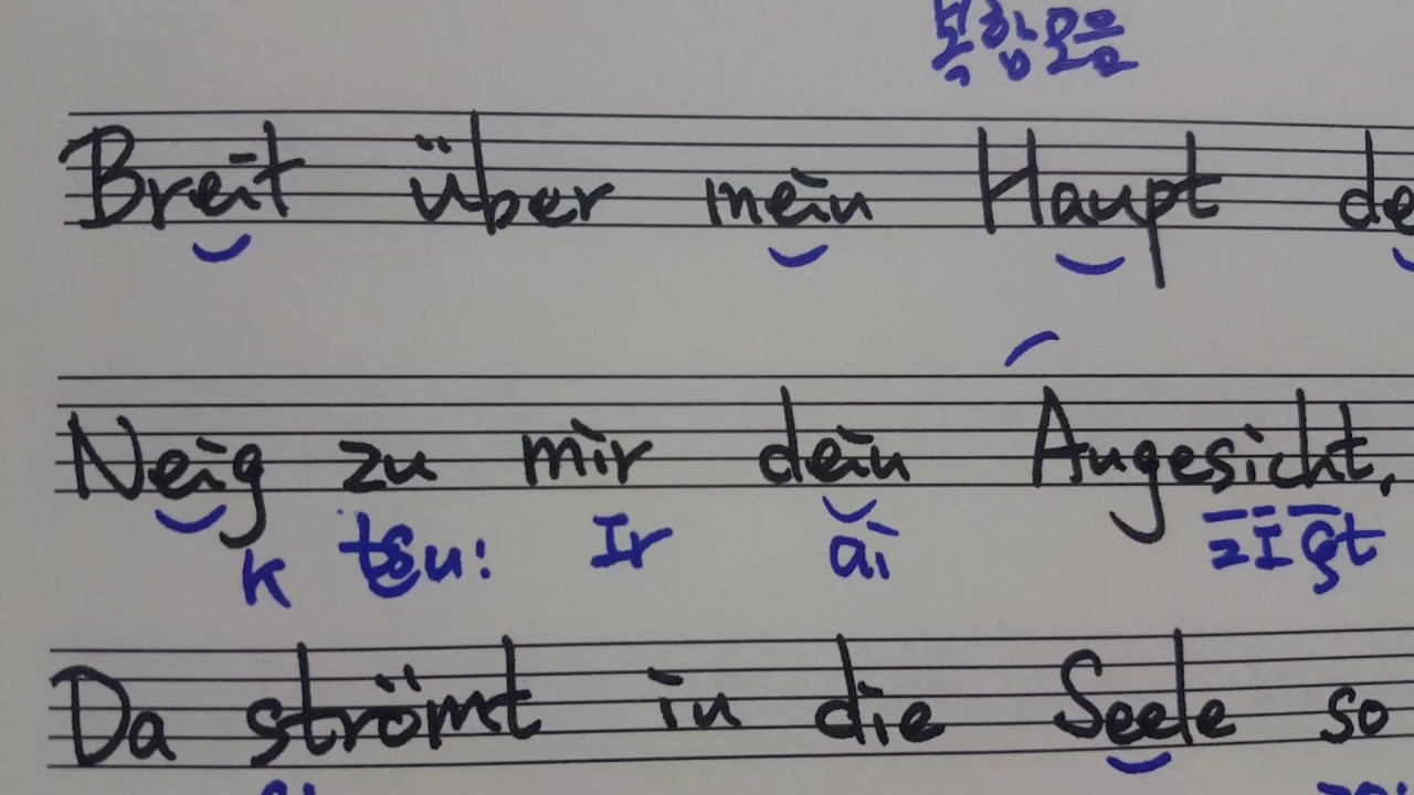 Breit über Mein Haupt Translation