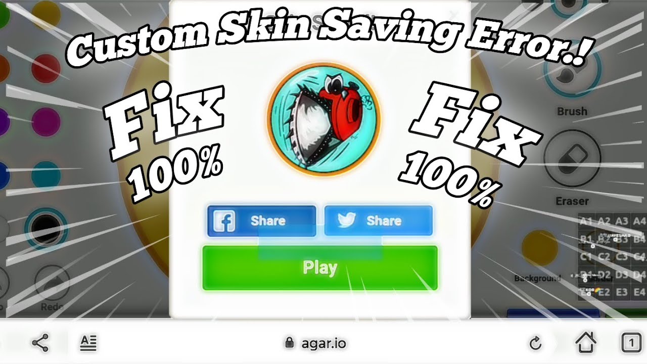Agar.io Mobile How to Fix Custom Skin Saving Error.! 100% Working New Trick 2020 Without root