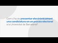 Com s’ha de presentar electrònicament una candidatura en un procés electoral a la UB?