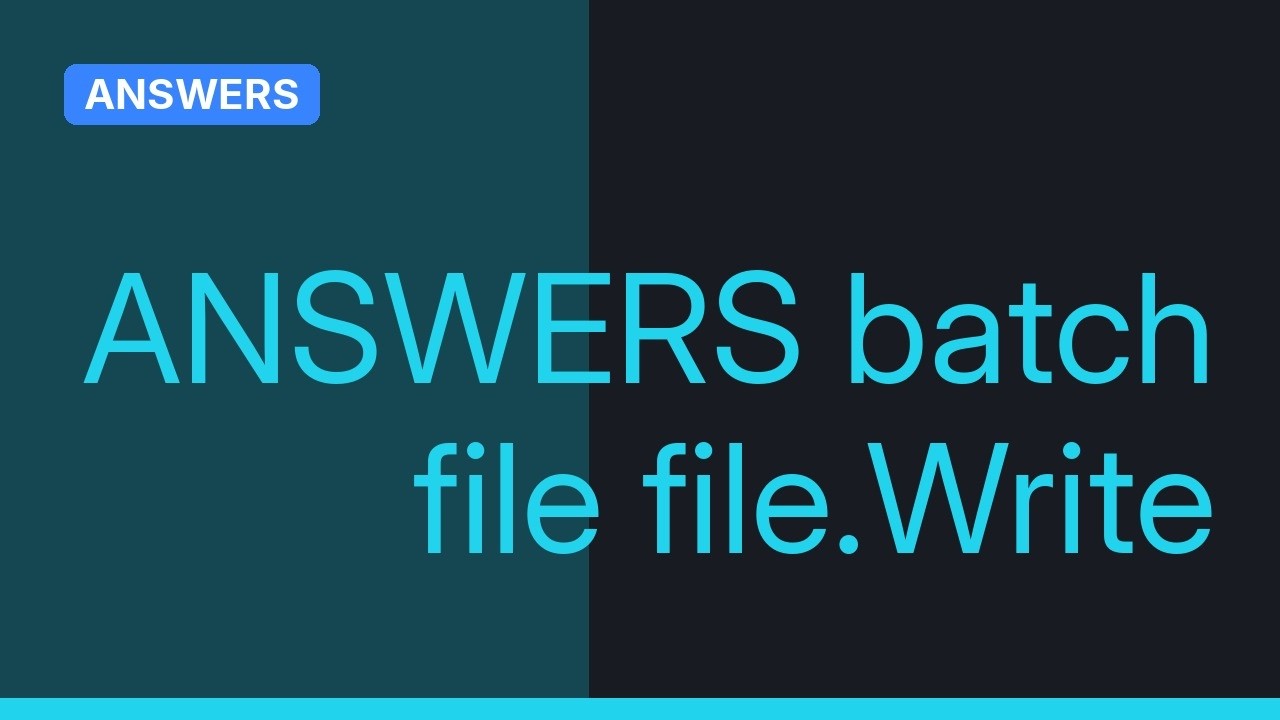 batch file.Write in file.How? (2 Solutions!!) - YouTube
