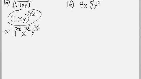 Math 119 : 8.3 #15, #16 (Intermediate Algebra Tutorial : Simplifying Rational Exponents)