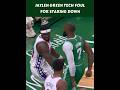 Jaylen Brown gets tech for staring down Adem Bona after FILTHY poster dunk 😱