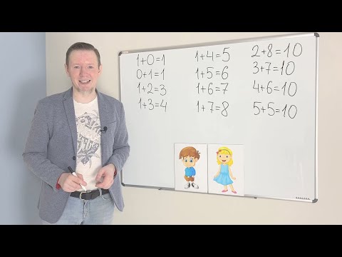 Видео: Математика 1 класс: видео урок 10 - решаем примеры на сложение (практика)