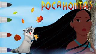 DISNEY PRINCESS CHECKERS GAME TIME!!! KIDS COLOR!!!! POCAHONTAS!!! screenshot 1
