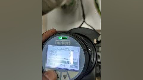 Burkert valve parameters seting