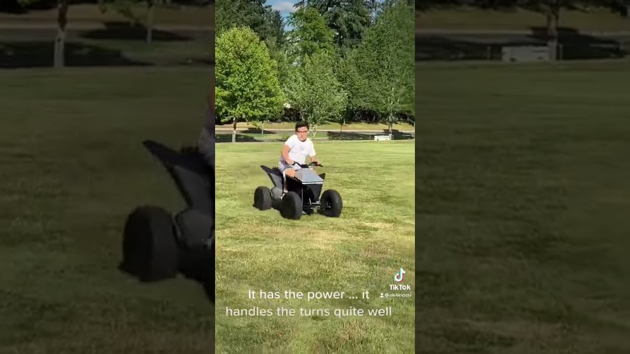 Unleash the Future with Tesla Cyber Quad | Electric Adventure Awaits! Tesla cyber quad test grass