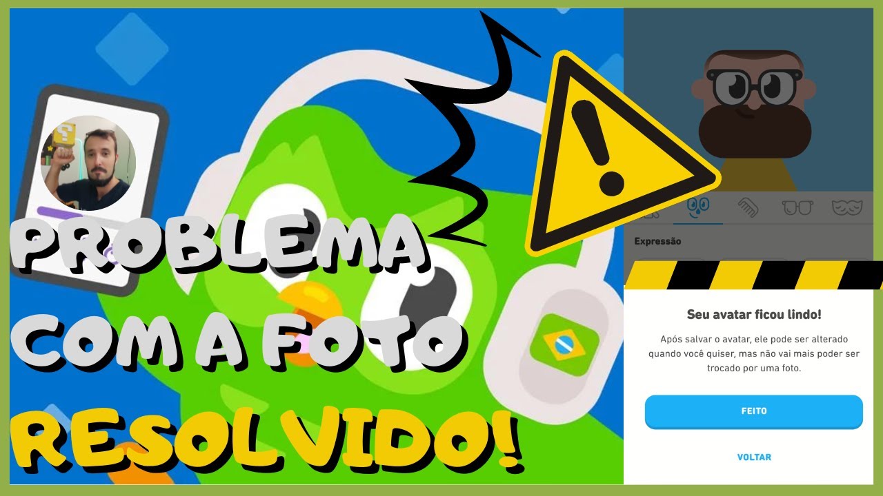 como tirar avatar do duolingo