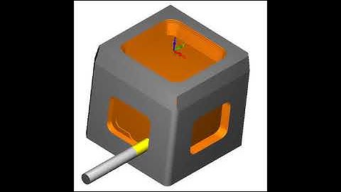 SolidCAM Auto 3+2 Roughing - Manual mode simulation