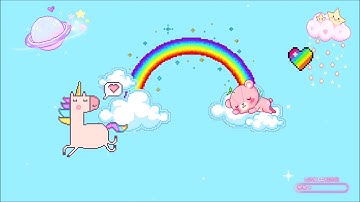 Cute Unicorn Intro Template Pixel No Text 7 I cute intro I Aesthetic Intro I Pink Sparkle Ph