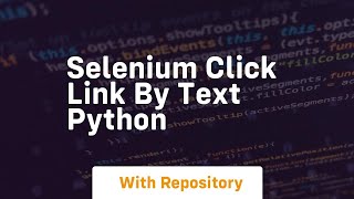 selenium click link by text python