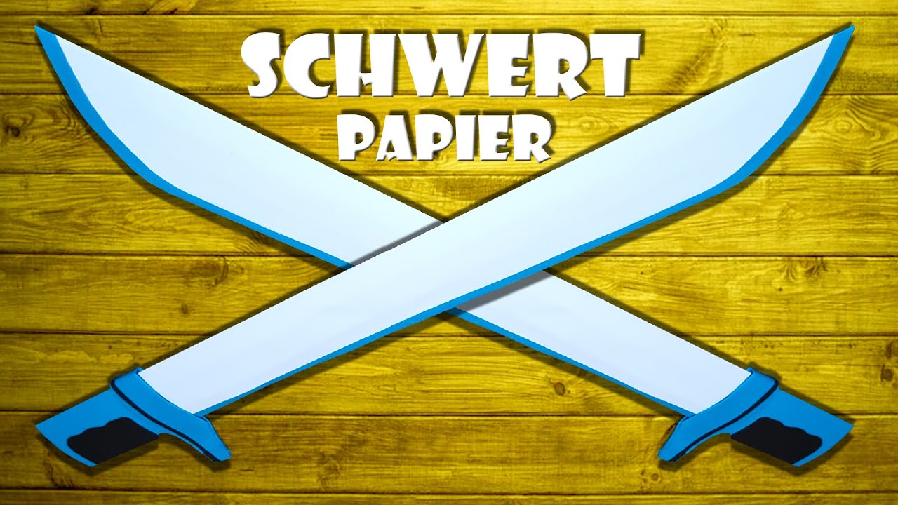 Schwert selber machen Spielzeug aus Papier basteln - sword DIY toy craft [4K]