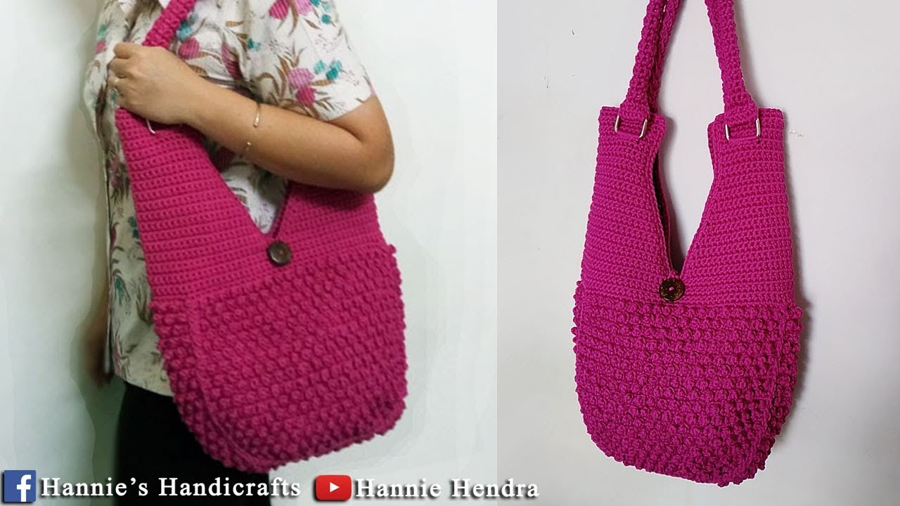 Crochet || Tutorial Tas Rajut Jumbo || Motif Mini Berry
