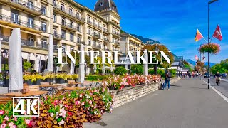 Interlaken Switzerland 🇨🇭 Summer Walk From Interlaken West To Interlaken East 4K
