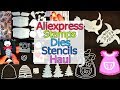 HUGE Aliexpress Die Stamp Stencil Haul 2019 with Examples