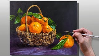 How to Paint Tangerines / Step-by-Step Acrylic Painting / Correa Art