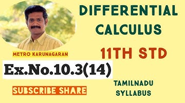 11th Std Maths Ex.10.3(14) Differentiate y= (x^2+1) . (3√x^2+2)